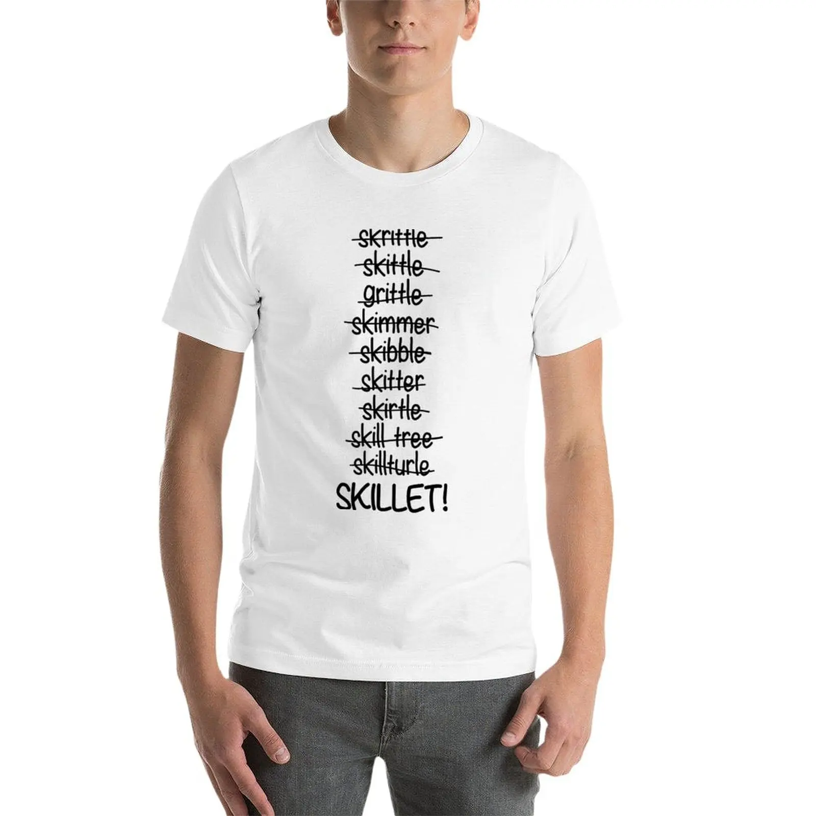 Новая футболка Skrittle Skittle SKILLET! (белая) футболки без рисунка оверсайз Мужская