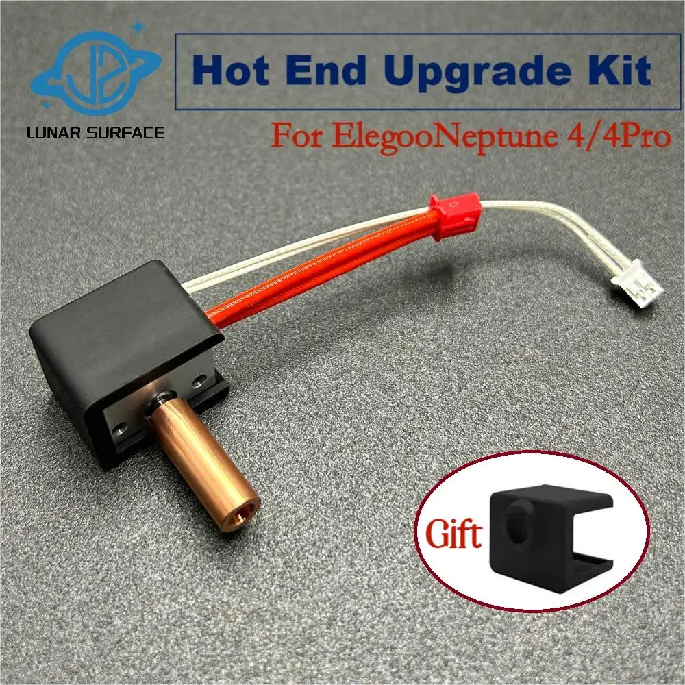 Фото Детали для принтера LS-3D Elegoo Нептун 4 /Pro Hotend Kit 24 в 50 Вт обновленный биметаллический тепловой разрыв нагревательный блок картридж нагревательный стержень №1