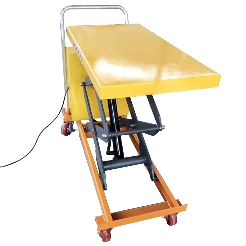 Фото Мини-электрический подъемный стол с высотой подъема 1,5 м, ручной гидравлический ножничный подъемник, грузоподъемность 150-1000 кг, рабочая площадка 920x500 мм №2