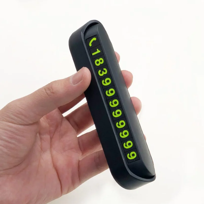 

hot seller cheapest hidden Luminous License plate phone number card plate,rotating hidden temporary stop sign