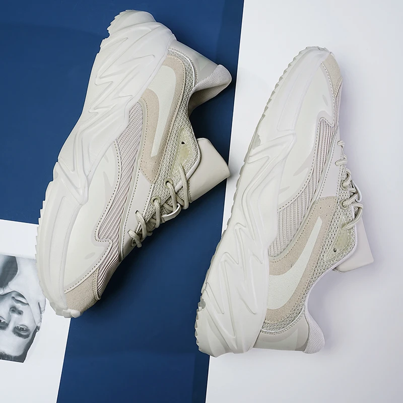 

High-quality Fashion Thick-soled Mesh Shoes 2022 Autumn Hot Sale Men's Casual Shoes Comfortable Non-slip Training Men's Shoes 44