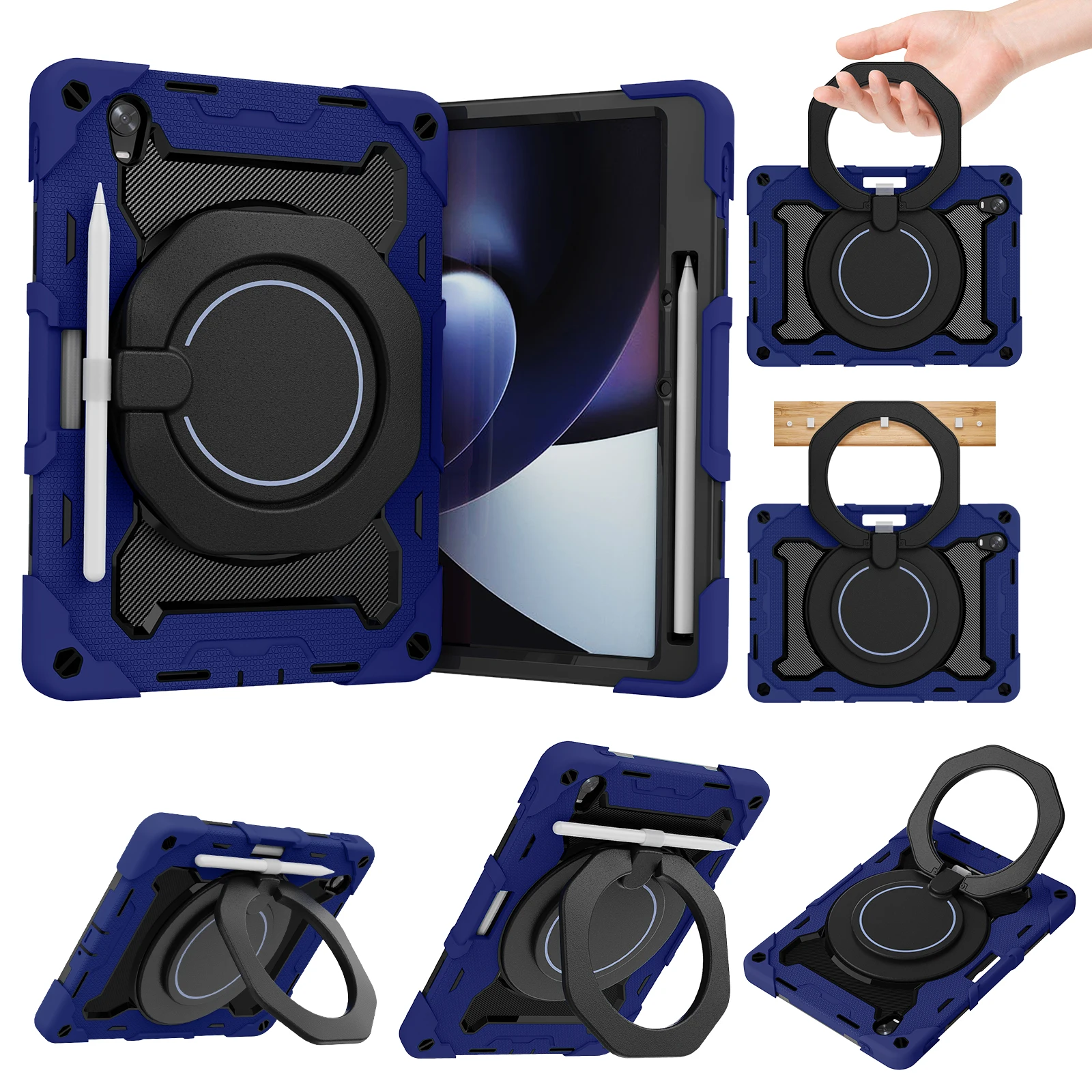 

Case For Oppo Pad 11 Opd 2101 11" Tablet Cover For OppoPad-OPD2101-11in Rotating Hand Strap Kids Safe Shockproof