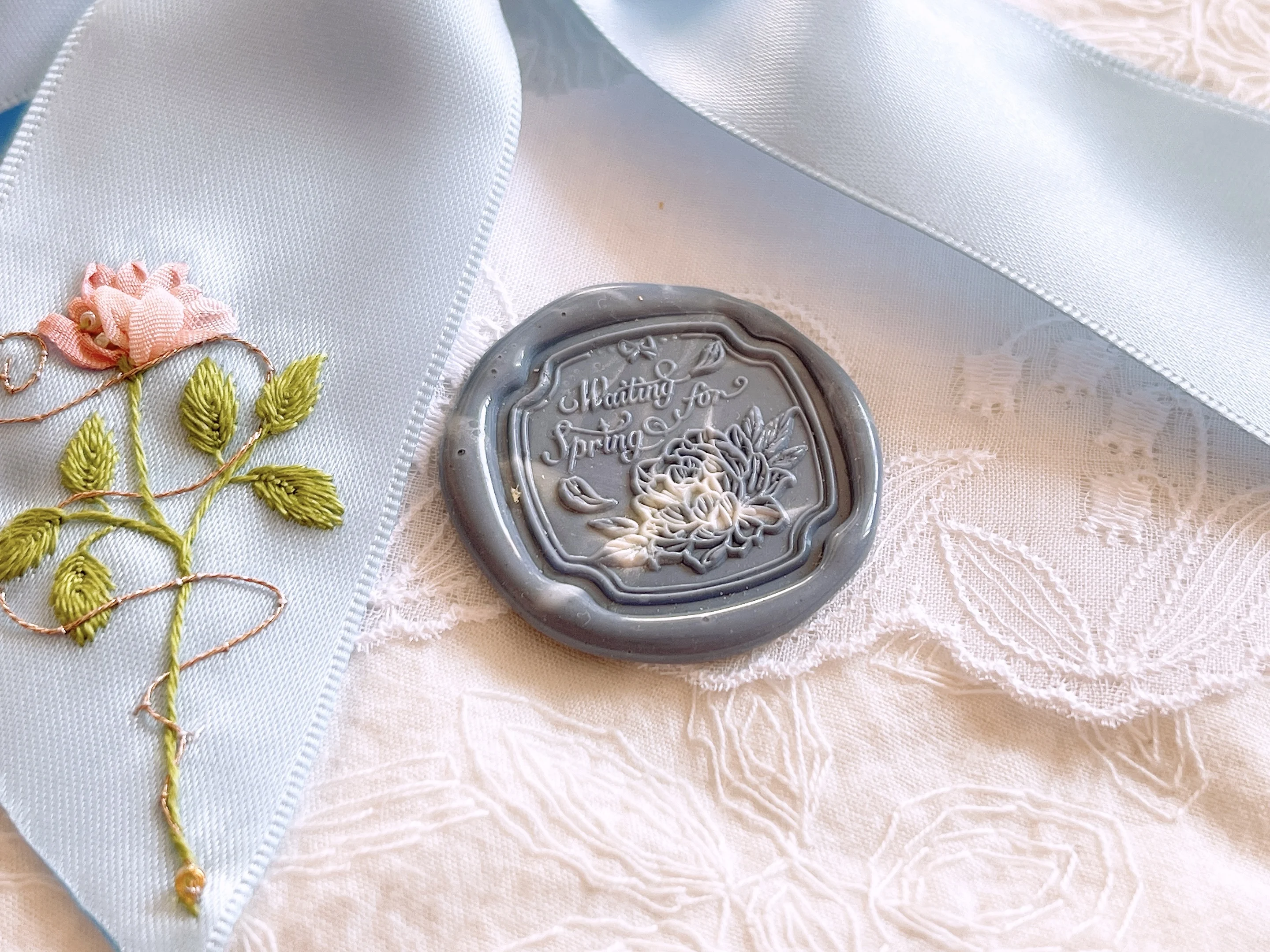 Креативный штамп с рисунком пиона специальная форма восковая печать на головке