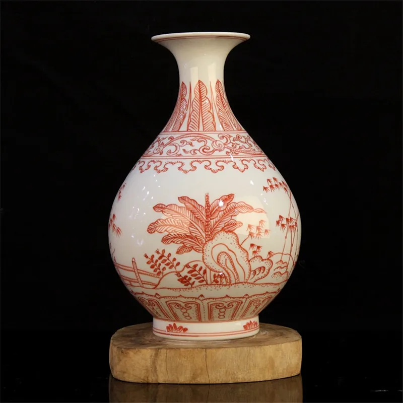 

Jingdezhen Antique Vase Hand-painted Pine Bamboo Plum Vase Antique Porcelain Old Ornaments Antiques