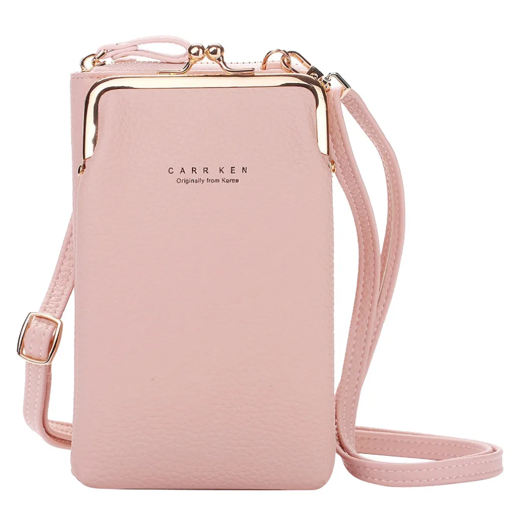 

Women Phone Crossbody Bag Pu Leather Mini Shoulder Messenger Bag Large Capacity Travel Portable Coin Purse Card PouchVV69