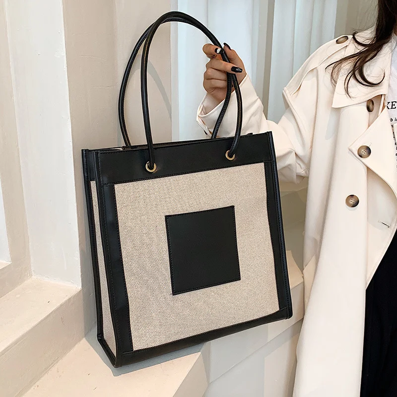 

Женская сумка Корейская версия трендовая вместительная сумка для путешествий Простая Сумка-тоут Высококачественная ручная сумка-мессендж...