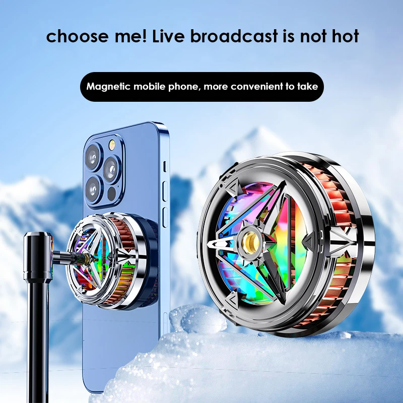 

Mini Magnetic Silent Cooler Cooling Fans Phone Magnetic Radiator Cell Phone Cool Heat Sink Game Cooler System Small Fast Cooling