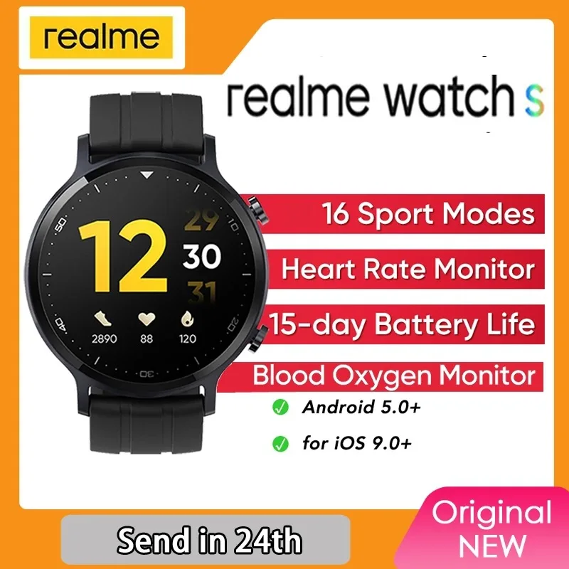 

Смарт-часы Realme, водонепроницаемые, с монитором уровня кислорода в крови