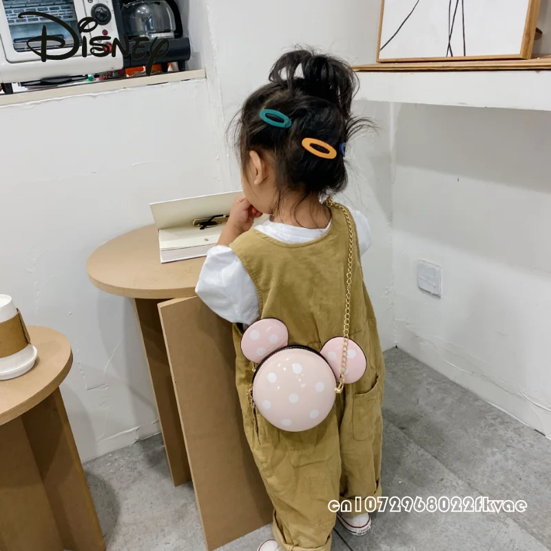 Disney Mickey Women's Shoulder Bag Fashion High Quality Cute Children's Crossbody Bag Shopping Bag Cartoon Children's Mini Bag