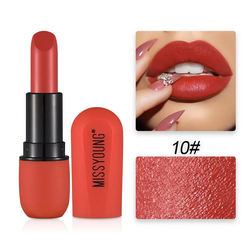 

2022NEW Orange Red Lipstick Matte Waterproof Velvet Lip Stick 18 Colors Sexy Red Brown Pigments Makeup Matte Lipsticks Beauty Li