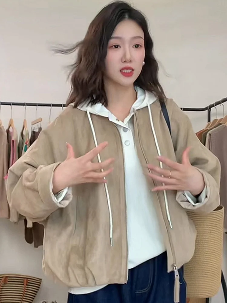Верхняя одежда для женщин 2024 ранняя весна и осень новая повседневная укороченная
