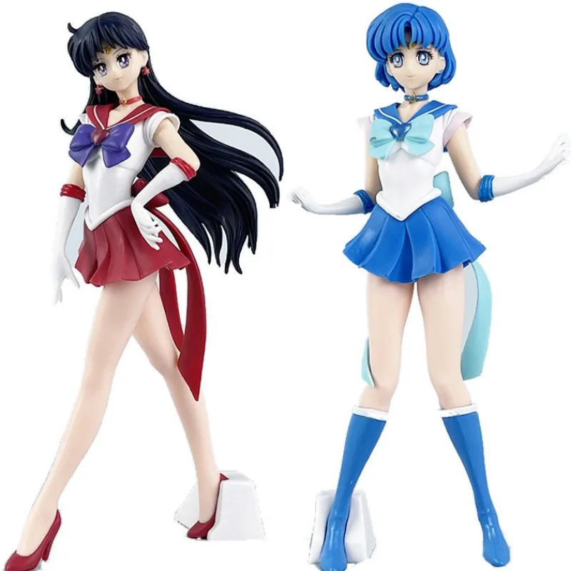 

Sailor Moon Anime Figure Hino Rei Mizuno Ami Sailor Mars Decor Ornaments Action Figurine Collectible Model Pvc Toy Gift