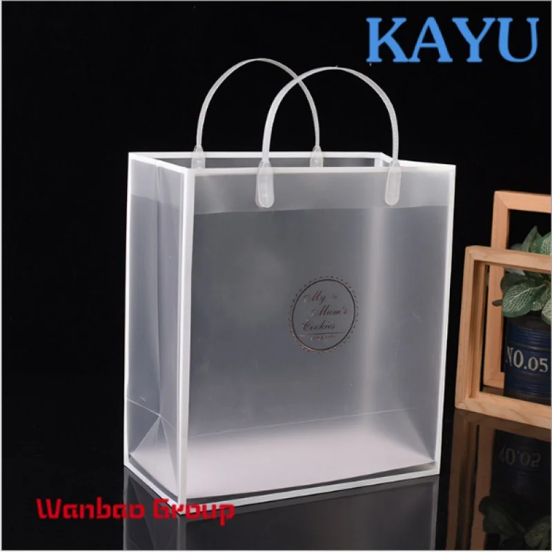 Hot Sale Customized Printing Transparent Gift Packing Bag with Handle