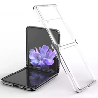 case for galaxy z flip 3 5g transparent hard pc anti knock back cover for samsung galaxy z flip3 protective bumper shell
