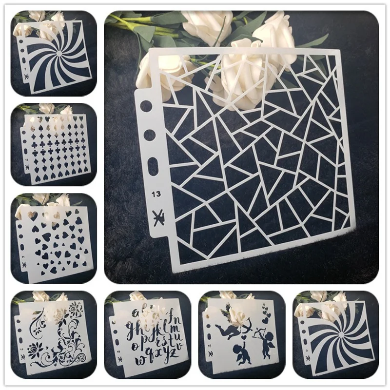 

5 шт., трафареты для нанесения татуировок с хной