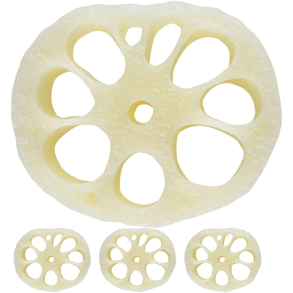 

4Pcs DIY Miniature Lotus Slices Realistic Mini Lotus Slices Adorable Lotus Slice Models