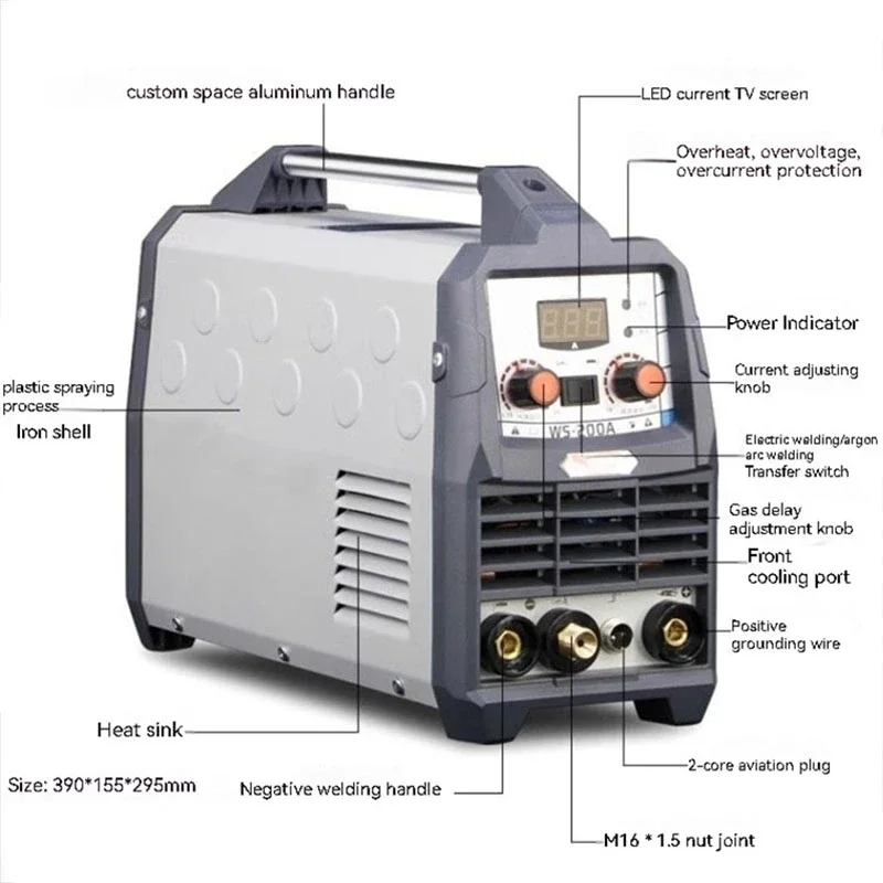 WS-250 Аппарат для аргонодуговой сварки Маленький сварочный аппарат из нержавеющей