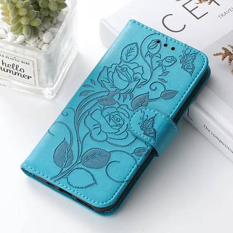 Чехол для Samsung Galaxy S26 S25 Ultra S24 FE S21 S22 S23 Plus S20 S10 S9 Note 10 20 3D Floral Book Card Slot Girl Women Cover