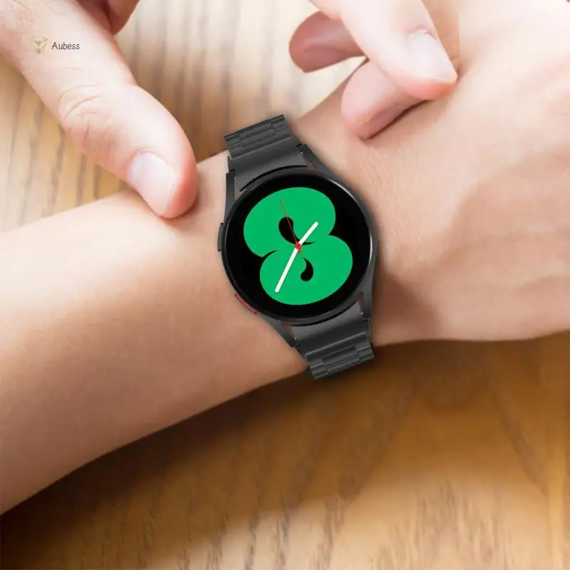 

Metal Steel Watchband Sweatproof Stainless Steel Metal Watch Band Waterproof Unisex Replaceable Strap For Samsung Galaxy Watch4