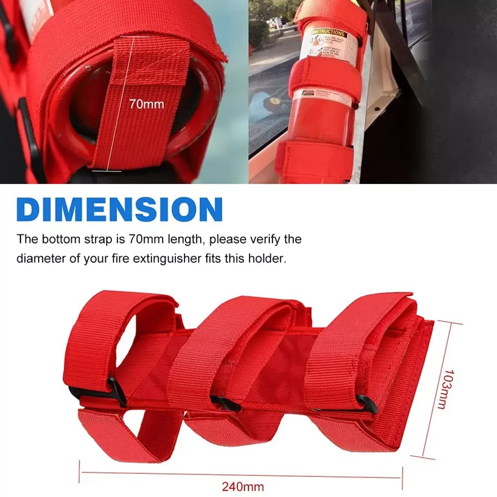 

Car Accessories 2022new Fire Extinguisher Strap Holder Adjustable Extinguisher Mount Bracket Roll Bar Compatible for Jeep Wrangl