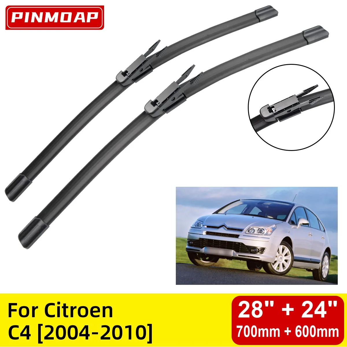 

Щетки стеклоочистителя для Citroen C4 2004-2010, 28 + 24 дюйма