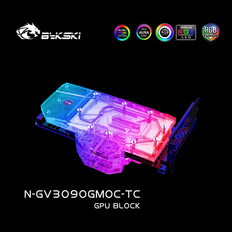 Блок графического процессора Bykski N-GV3090GMOC-TC для Gigabyte RTX308030903080TI, игровая объединительная плата OC, видеокарта с водяным охлаждениеммедный радиатор (art.: 3920d154a5124) - 3920d154a5124
