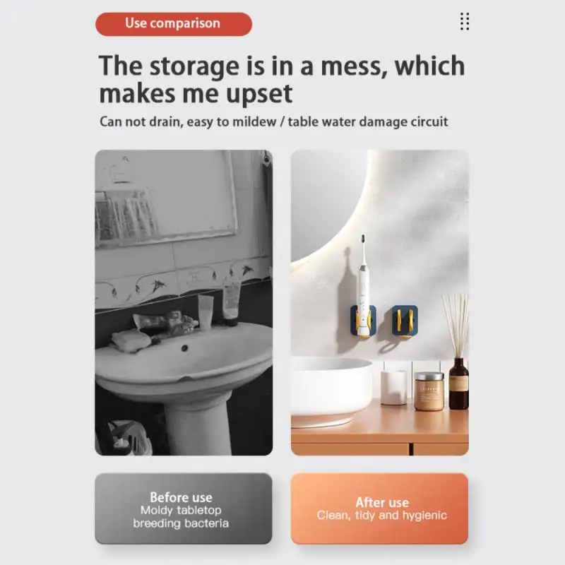 Фото Настенный держатель для зубных щеток для Oral B Braun, автоматический органайзер, белый держатель для зубных щеток, аксессуары для ванной комнаты, инструменты №4