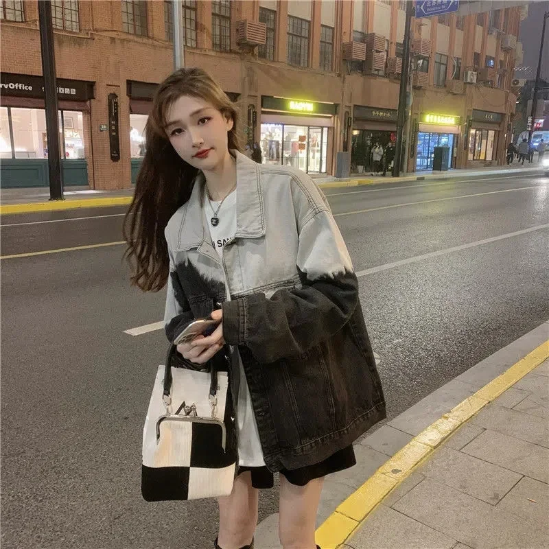 Свободная куртка с длинным рукавом в Корейском стиле ретро