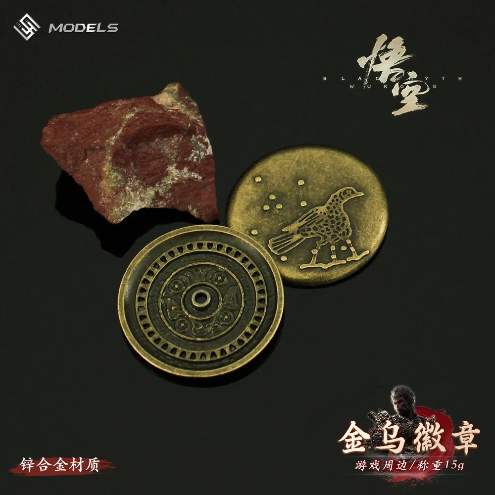 4 см Черный миф: Искусственная женская модель металлическая Золотая ворона