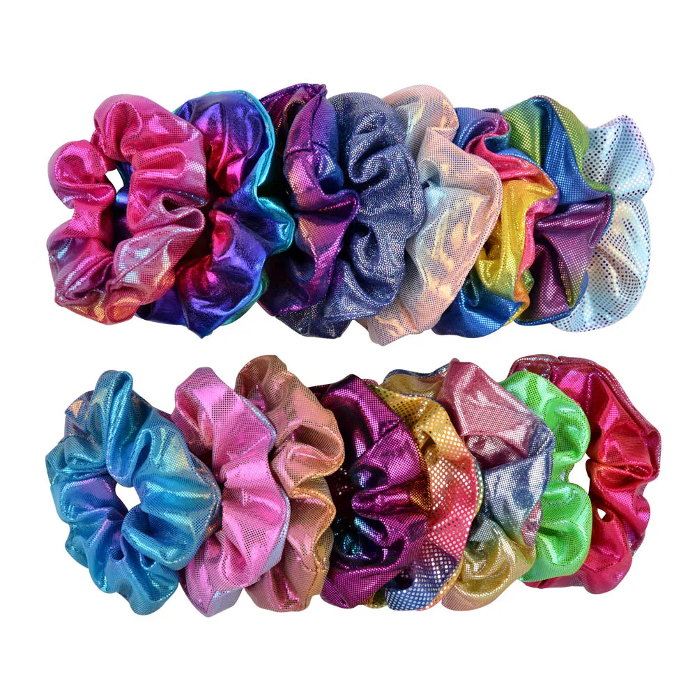 

Glitter Lady Hair Scrunchies Ring Elastic Hair Bands Pure Color Bobble Sports Dance Velvet Soft Charming Scrunchie Hairband