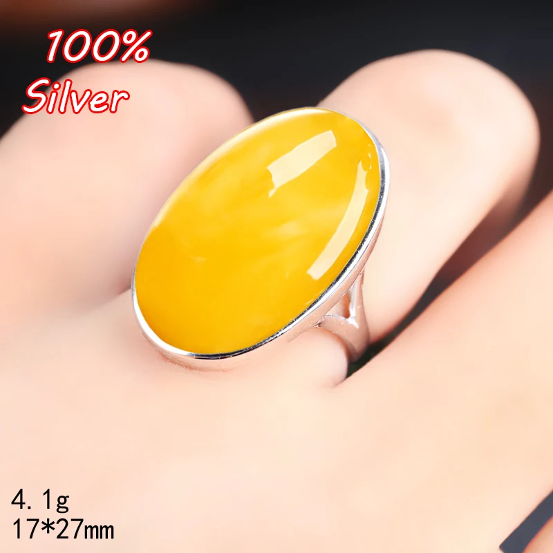 

925 Sterling Silver Color Ring Setting 17*27mm Oval Cabochon Base Adjustable Blanks Supplies for Jewelry Making