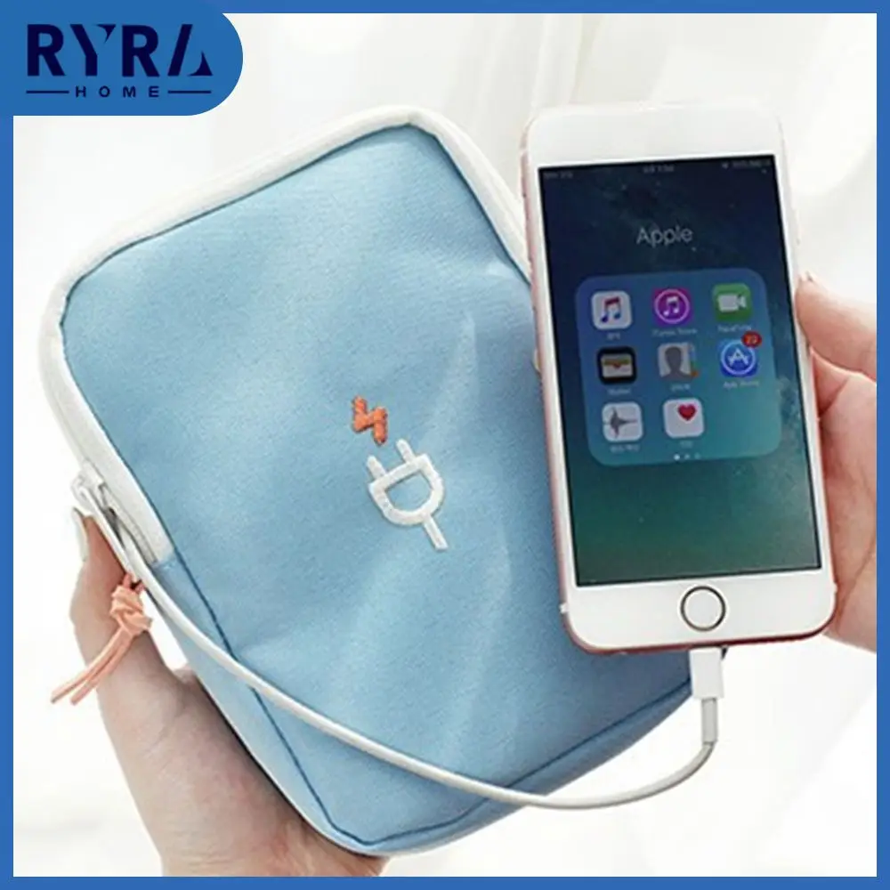 

Pouch Portable Travel Gadget Organizer Bag For Usb Power Bank Oxford Cloth Electronics Accessories Storage Digital Cable Bag