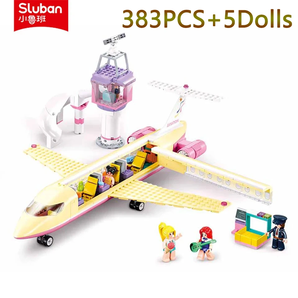 383 шт. Детский конструктор Самолет