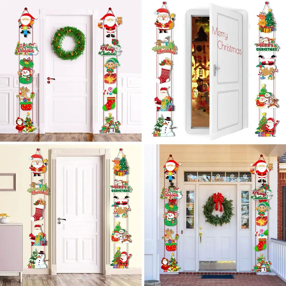 

Подвесная дверь, баннер, Рождественское украшение, Санта-Клаус, дом, Снеговик 2024, фотосессия, Рождественское украшение, новинка, Рождественский навигатор Q4L0