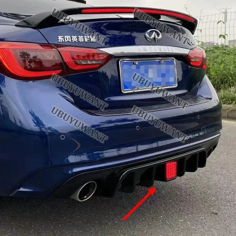 Для Infiniti Q50 2014-2023 настоящий карбоновый дефлектор шасси защита заднего бампера