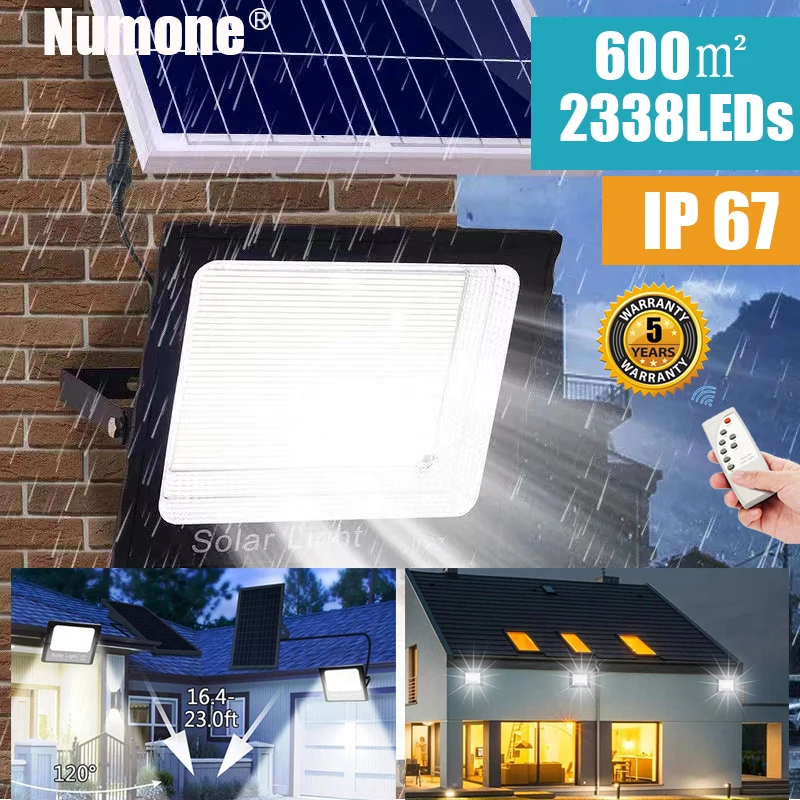 

Solar LED Outdoor Street Light IP67 Waterproof Sensor Remote Control Multi-Function Festoon Highlight Lamp Suitable For Garden