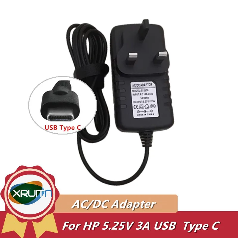 

For HP X2 Laptop 210G1 TPN-I123 792584-001 5.25V 3A Tablet AC DC Adapter Charger TPN-LA01 TPN-DA01 TPN-AA01 USB Type C