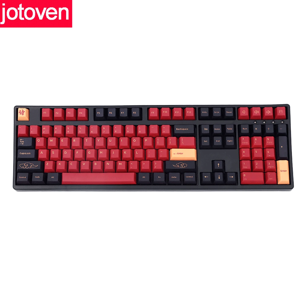 

129 Keys PBT Keycaps Japanese English Sublimation Font Keycap For Cherry MX Switch GK61/87/104/108 Mechanical Keyboard Keycaps