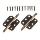 2Pcs Antique Crown Head Door Cabinet Hinges 6 Holes Jewelry Gift Box Drawer Cupboard Decorative Hinge Furniture Hardware 70*35mm