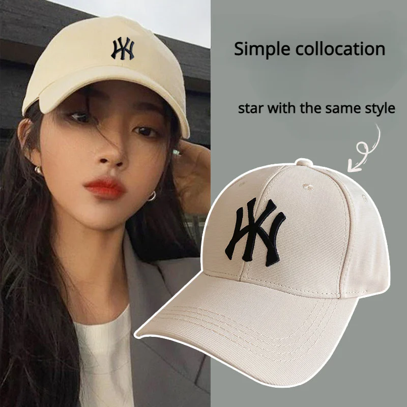 

Модная твердая Женская кепка с надписью wy, новинка 2023, бейсболка, женская летняя кепка с маленьким утенком для показа лица, мужская Кепка от ...
