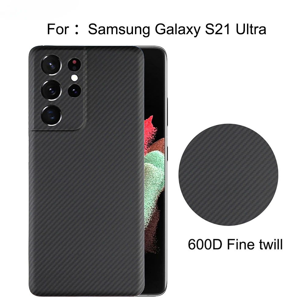 

New Real Aramid Fiber Carbon Fiber For Samung Galaxy S21 Ultra Ultra-thin Drop-reitant For S21 Ultra Case Cover