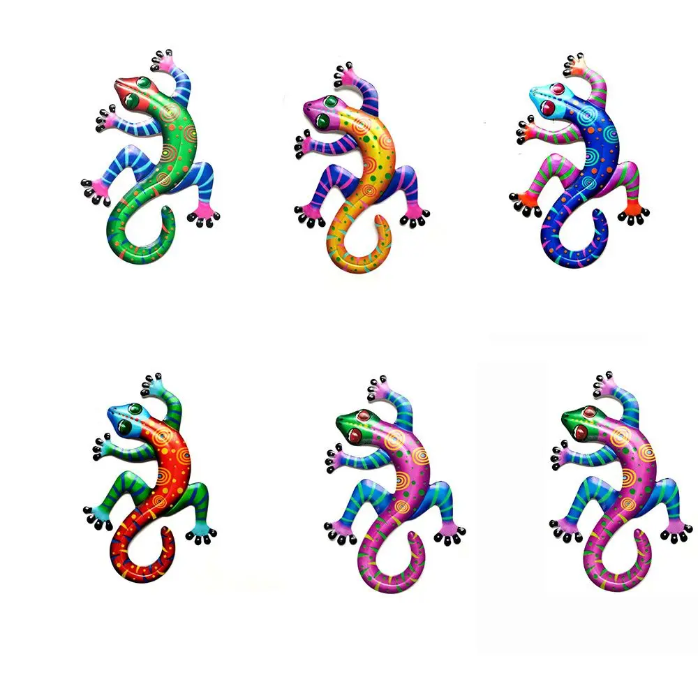 Железные художественные украшения геккон настенное искусство маленькая