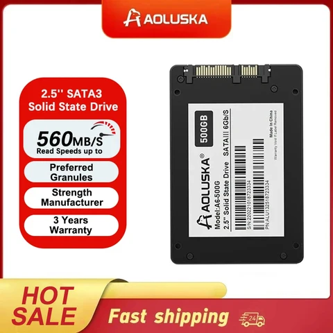 SSD-накопитель AOLUSKA, 2,5 дюйма, SATA 3, 1 ТБ, 256 ГБ, 512 ГБ, 120 ГБ, 128 ГБ, 240 ГБ