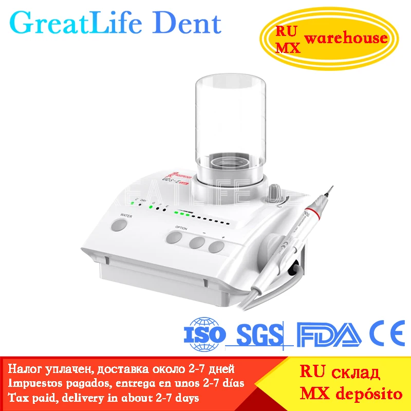 

GreatLife Dent Original UDS-E LED Woodpecker Scaler Ultrasonic Piezo Scaler Perio Endo Dental Teeth Cleaning Machine Scaler