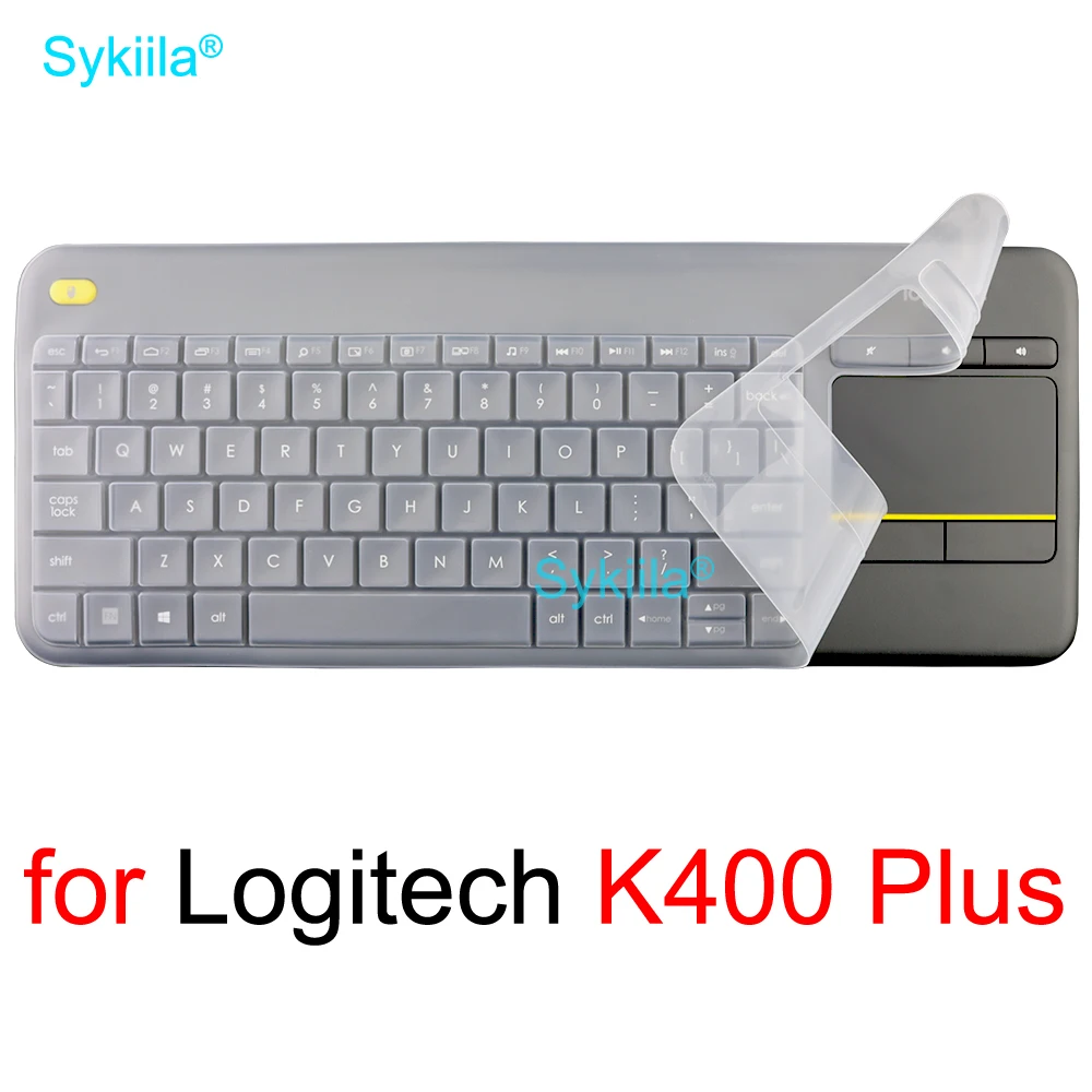 Keyboard Cover for K400 Plus for Logitech  Logi K400+ with TouchPad Protective Protector Skin Case Clear Silicon TPU