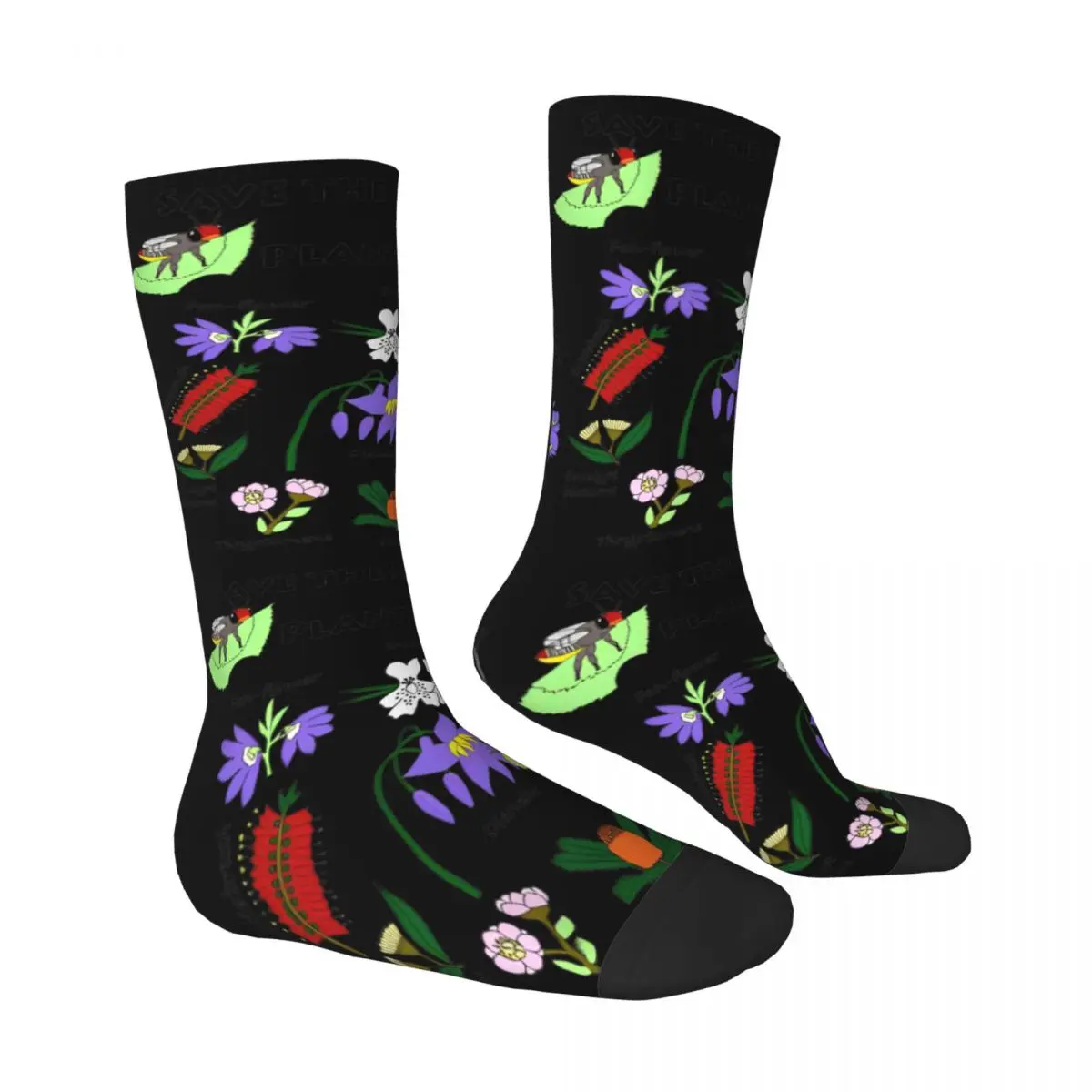 Insects Harajuku Socks Plant these Save The Native Bees Fashion Stockings Men Soft Outdoor Spring Graphic Non Slip