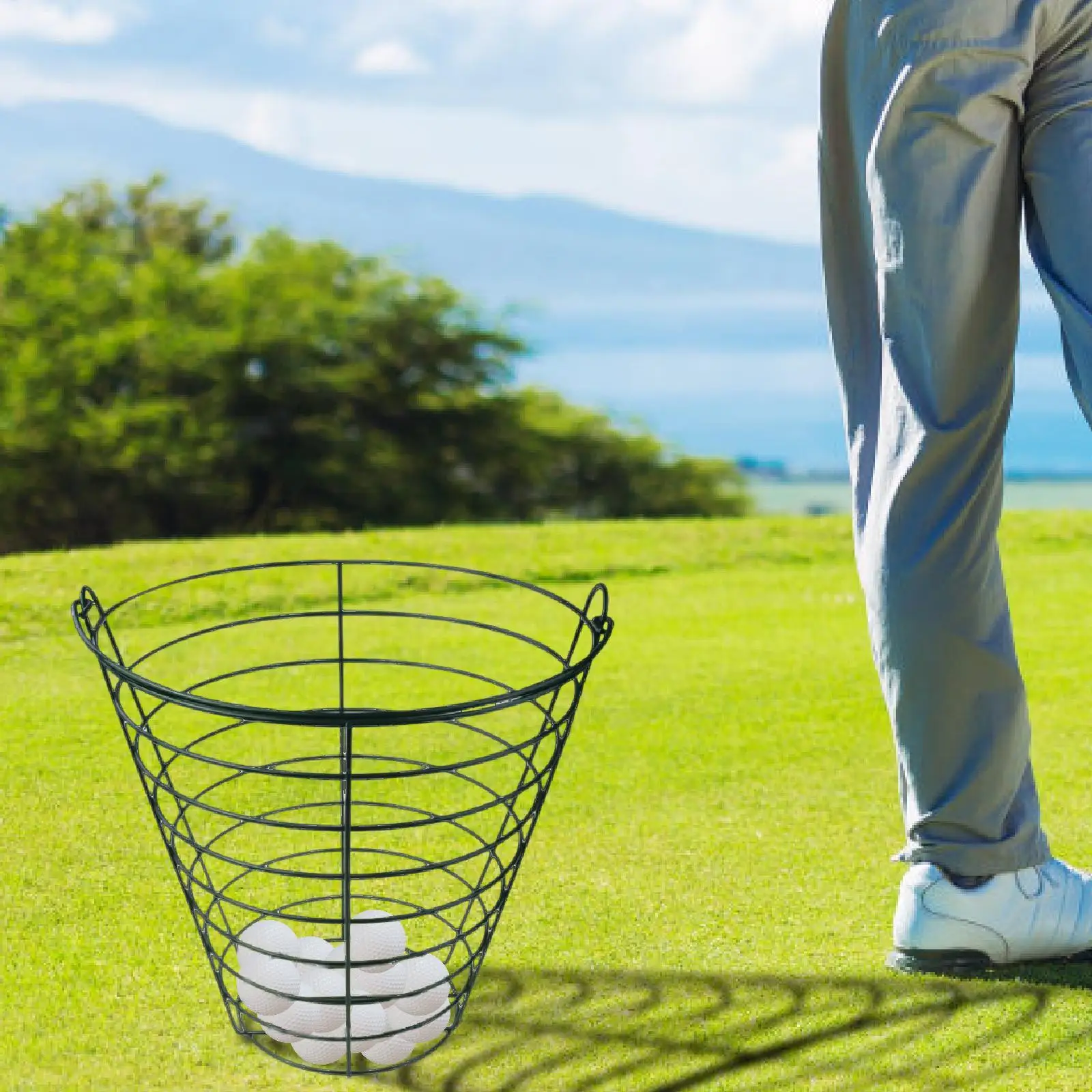 Корзина для мячей гольфа Рабочая емкость мяча практичный держатель тренажер