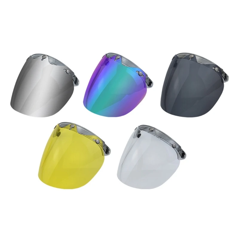 

Motorcycles Helmets Visor Shield 3-Snap Design Open Face Helmet Visor Gift for Motorcycles Enthusiasts
