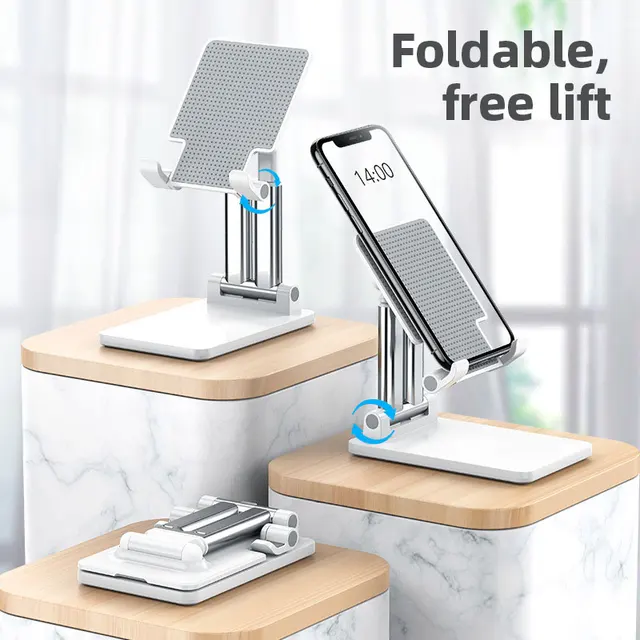 Foldable Mobile Phone Desktop Phone Stand for IPad IPhone Samsung Desk Holder Adjustable Desk Bracket Smartphone Stand 6