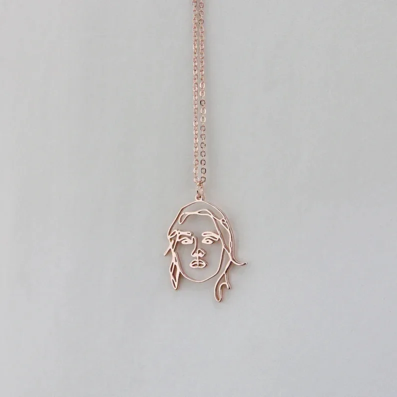 Ожерелье из нержавеющей стали с изображением персонализированного портрета